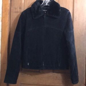 Laguna Girl Black Leather Coat